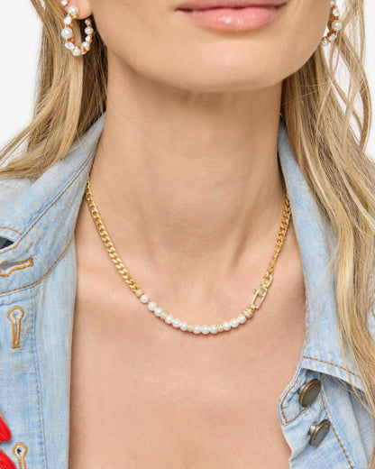 Julian Loves Pearls Necklace 5mm - Gold
