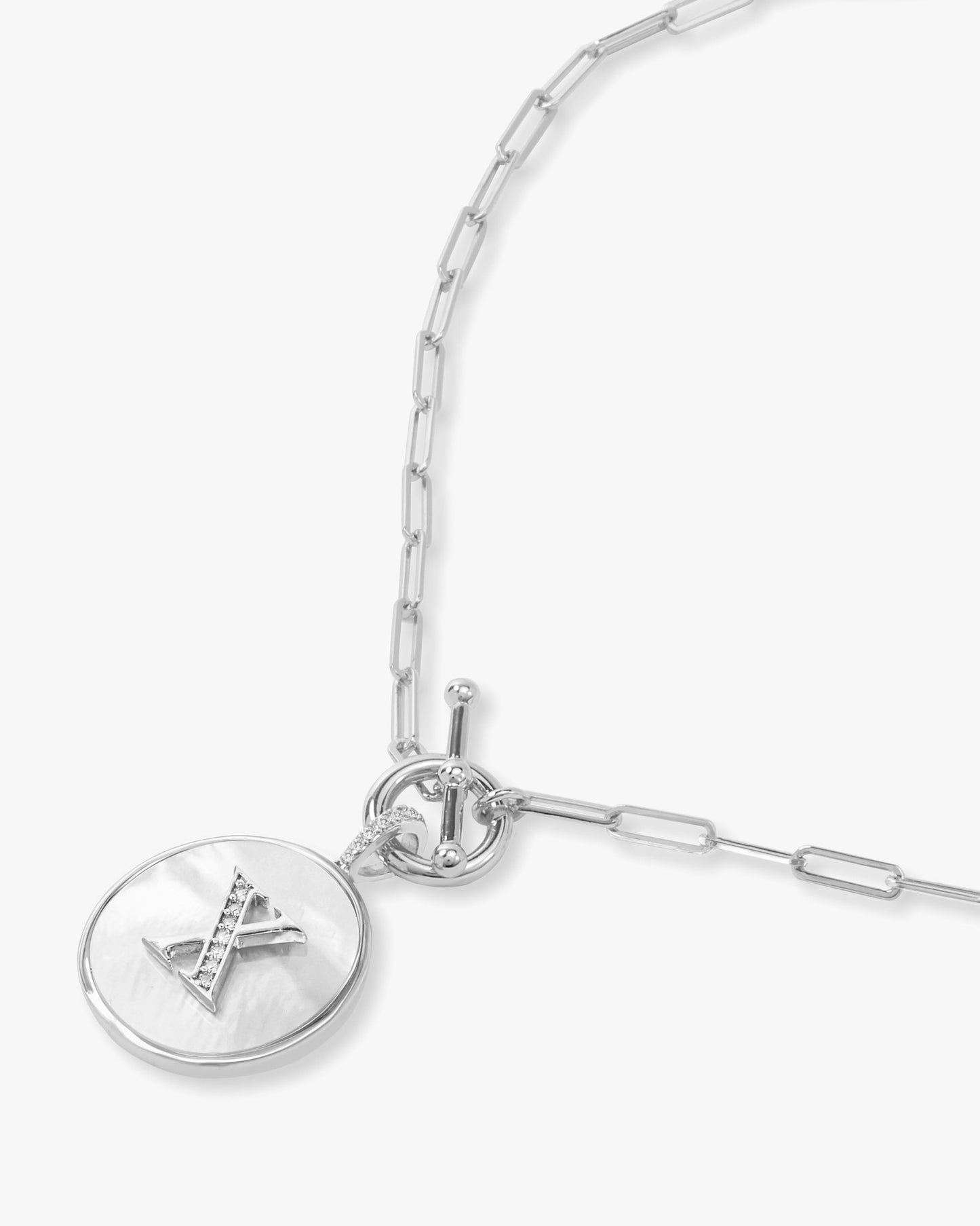 Love Letters Medallion Necklace 24mm - Silver
