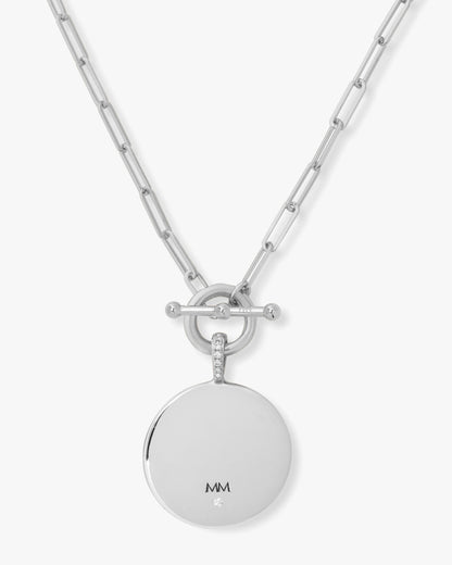 Love Letters Medallion Necklace 24mm - Silver