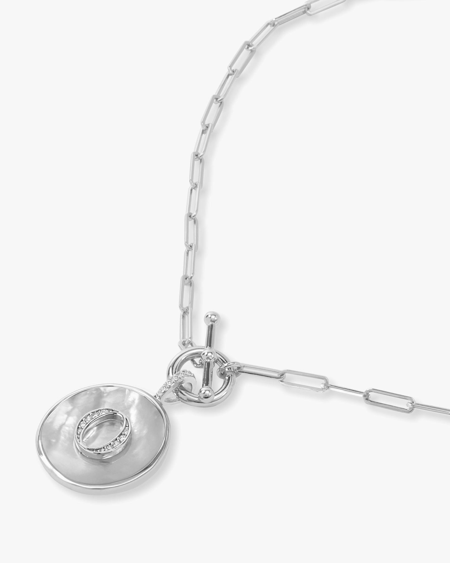 Love Letters Medallion Necklace 24mm - Silver