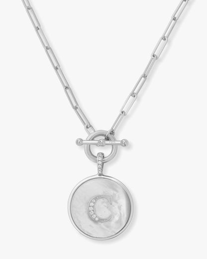 Love Letters Medallion Necklace 24mm - Silver