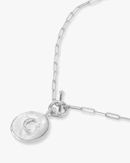 Love Letters Medallion Necklace 24mm - Silver