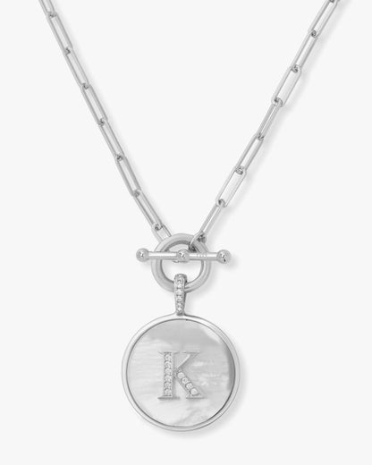 Love Letters Medallion Necklace 24mm - Silver