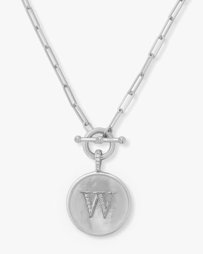 Love Letters Medallion Necklace 24mm - Silver