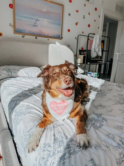 Dog Bandana - My Mom is my BFF (PINK)