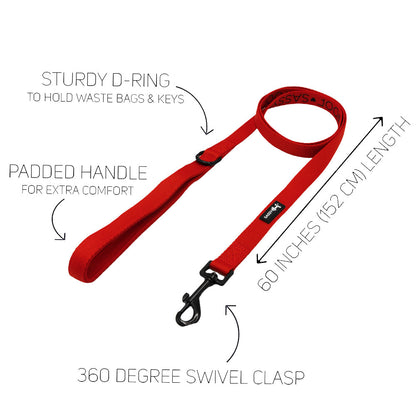 Dog Collar Three Piece Bundle - Neon Red