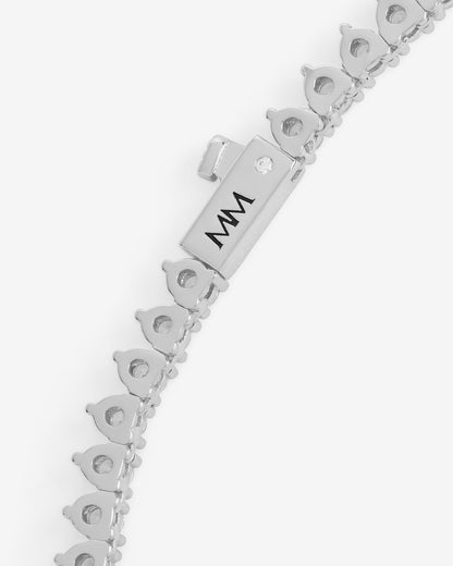 Not Your Basic Tennis Necklace 3mm - Silver|Blue Opal
