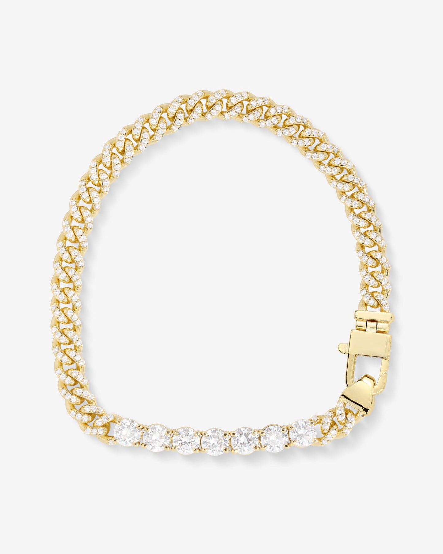 Pavé Julian Loves Diamonds Bracelet 6.8mm - Gold|White Diamondettes