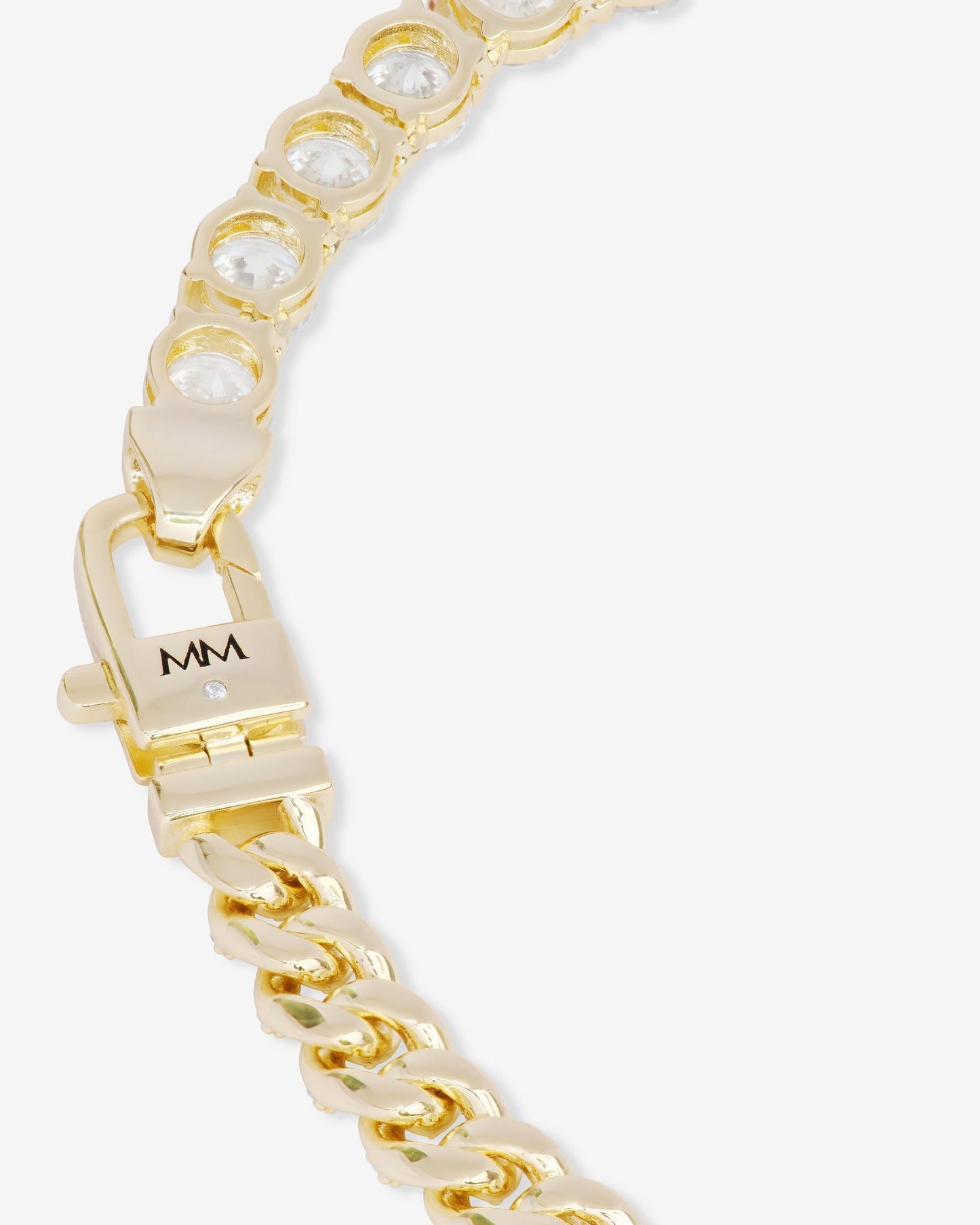 Julian Loves Diamonds Bracelet 6.8mm - Gold|White Diamondettes