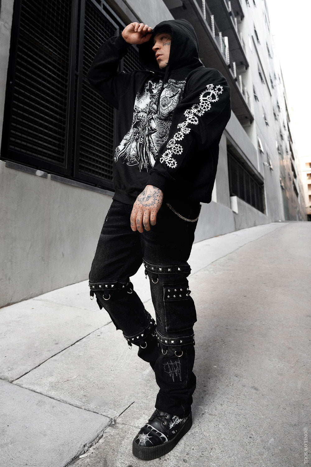 Asylum Scratches Pierced Cargo Pants [Unisex]