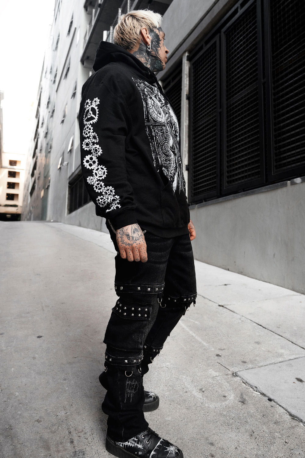 Asylum Scratches Pierced Cargo Pants [Unisex]