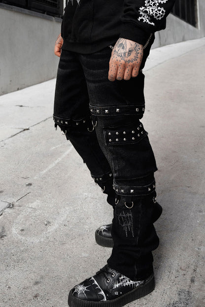 Asylum Scratches Pierced Cargo Pants [Unisex]
