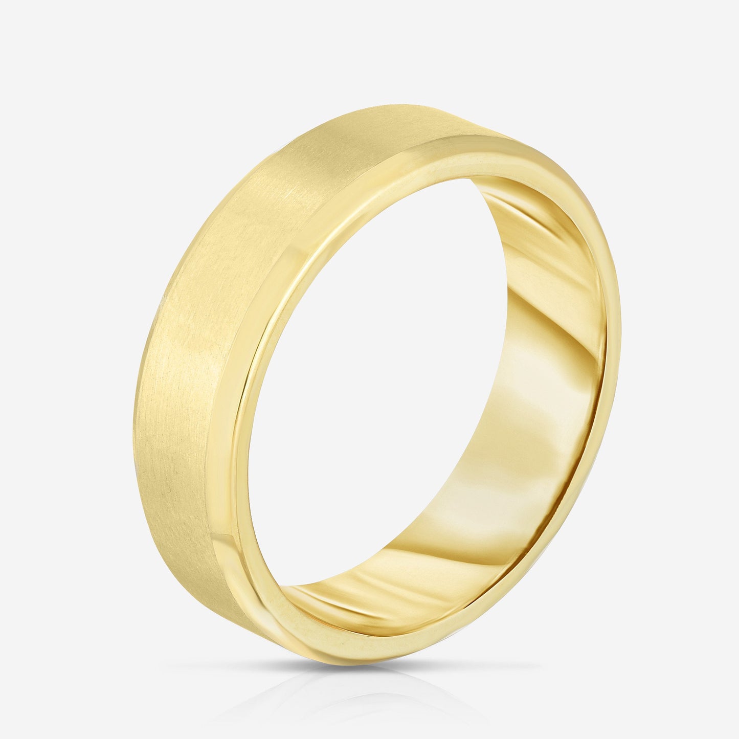 4 mm Contrast + Beveled Wedding Band