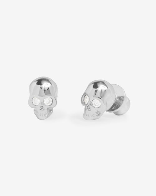Ride or Die Studs - Silver|White Diamondettes