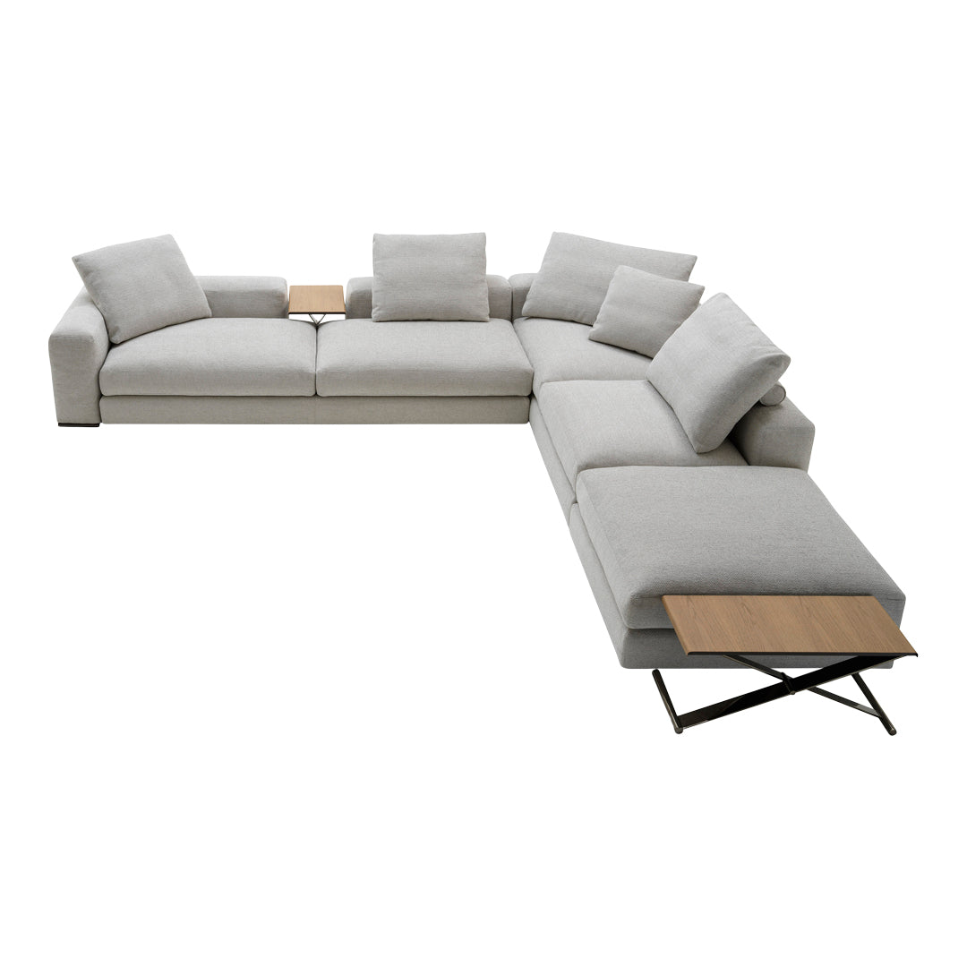 Ananta L-Shaped Sectional Sofa w/ Table Composition