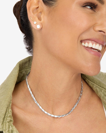 Serpent Collar Necklace - Silver
