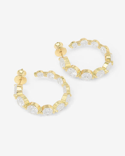 She's an Icon Hoops 1" - Gold|White Diamondettes