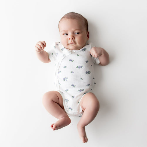 Pointelle Kimono Bodysuit in Spray Rose