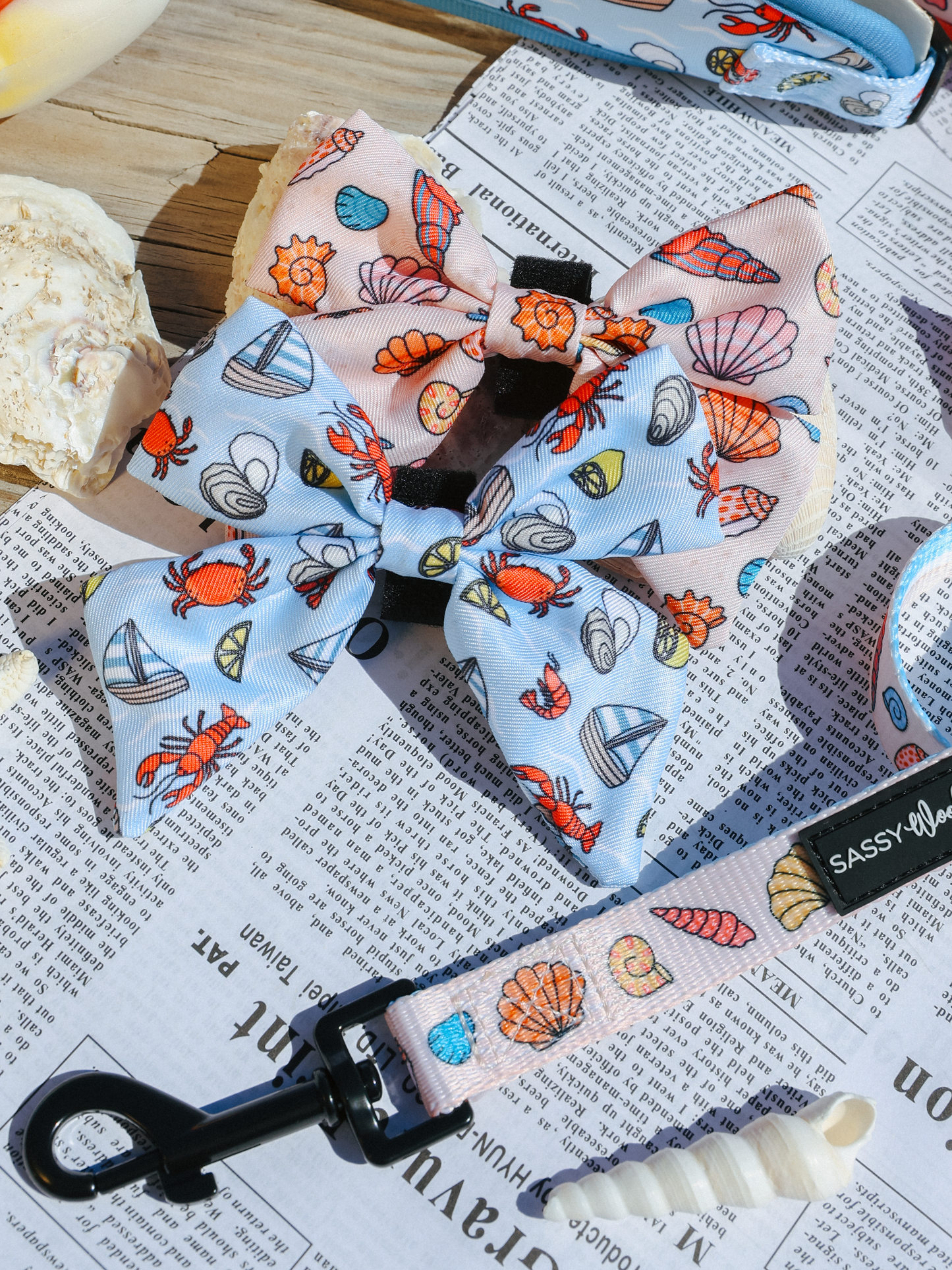 Dog Sailor Bow - Shell Yeah