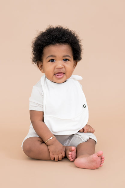 Terry Pocket Bib in Cloud