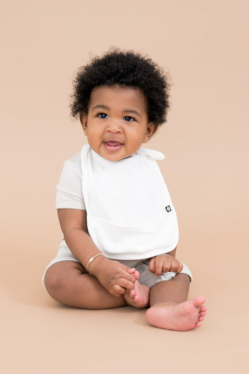 Terry Pocket Bib in Cloud