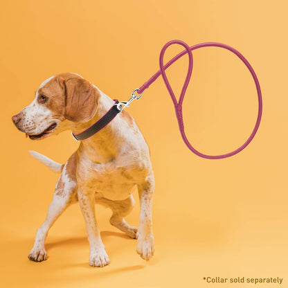 Dogline - Soft Leather Round Lead