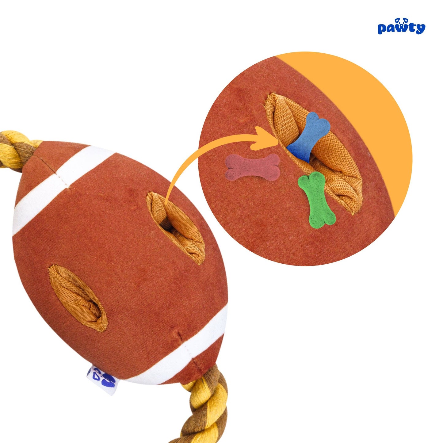 PAWTY Dog Toys - PAWTY FOOTBALL