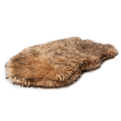 Paw Brands - PupRug by Paw.com™ Faux Fur Orthopedic Dog Bed - Curve Sable Tan