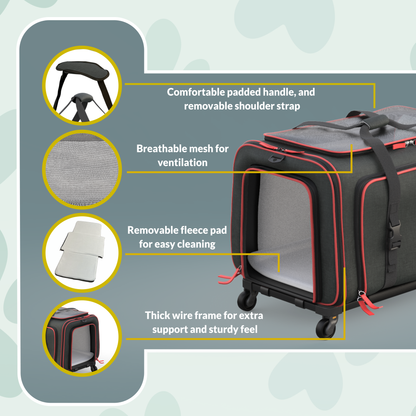 Katziela - Katziela Rolling Rover Airline Compliant Expandable Wheeled Pet Carrier