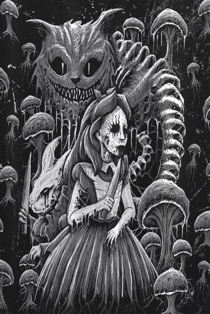 Alice in Murderland Shower Curtain