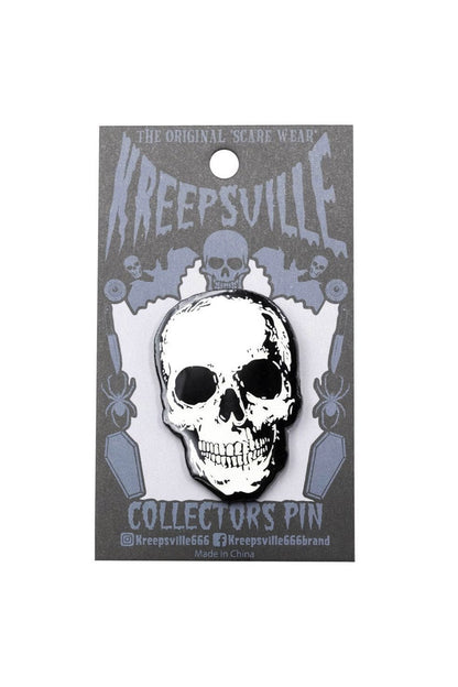 Anatomical Skull Glow Enamel Pin