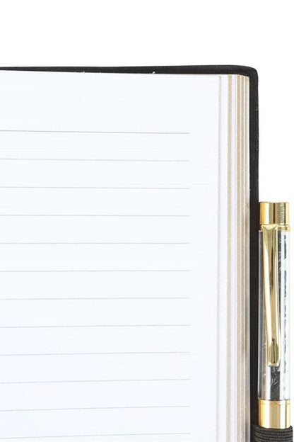 Astrology Wheel Journal with Black Obsidian Pen