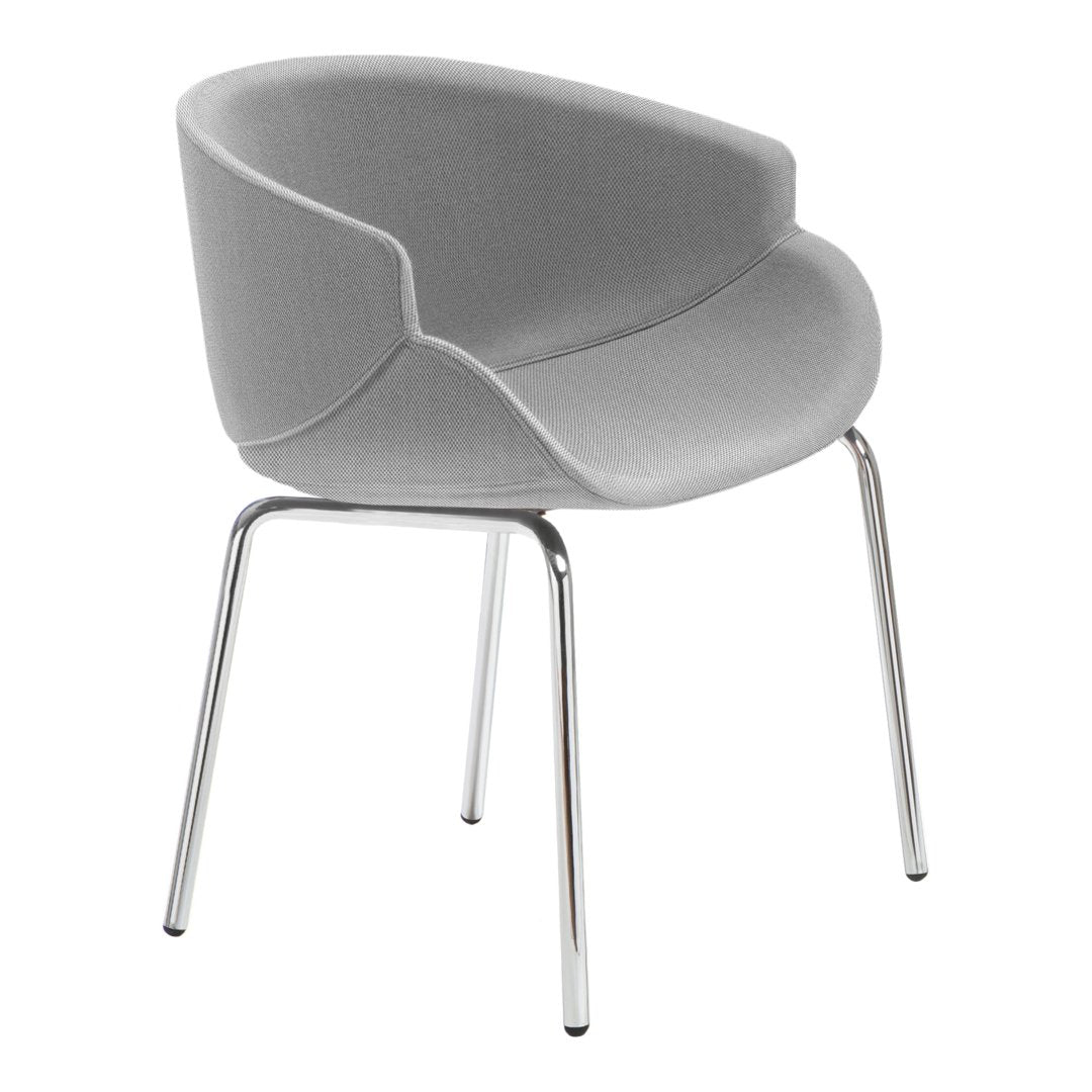 Bix Armchair - Metal Base - Upholstered