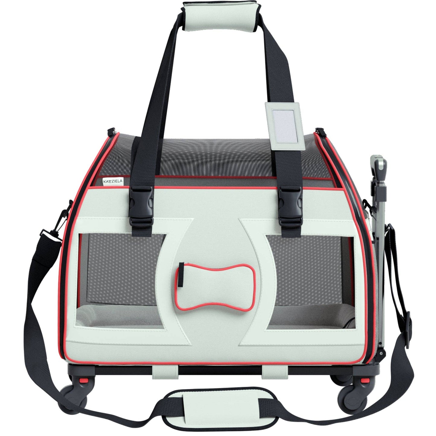 Bone Cruiser Pet Carrier with Removable Wheels - 2 Options: Gray and Red