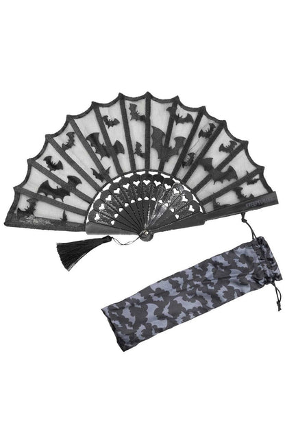 Bat Lace Hand Fan