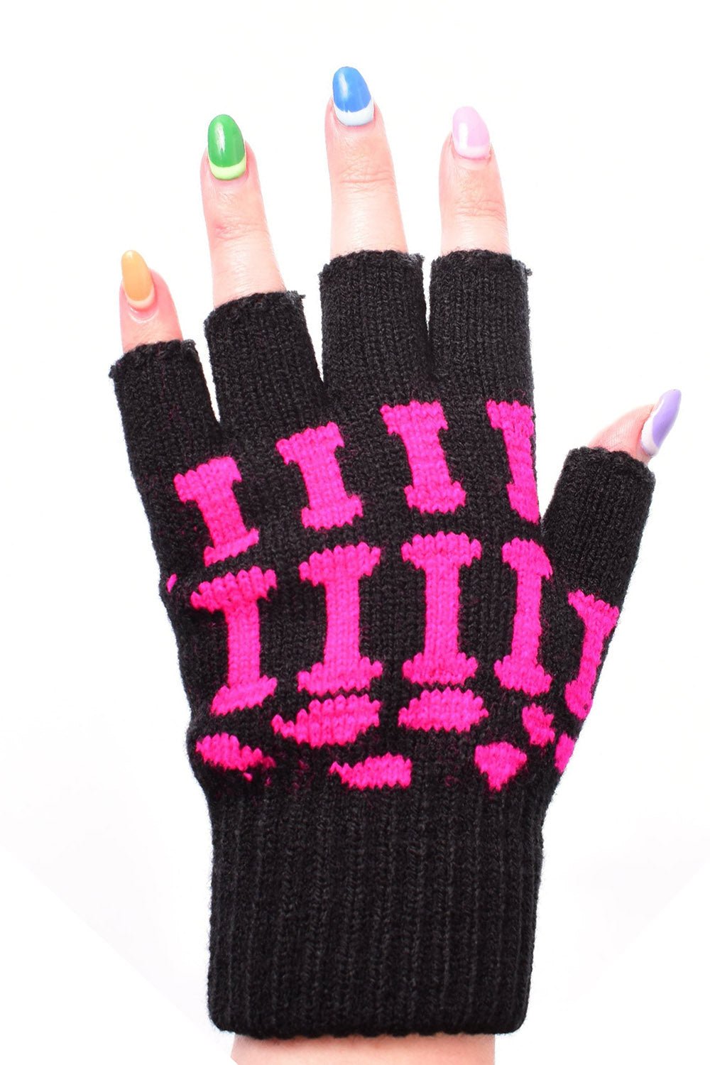 BGS Fingerless Gloves [Black/Pink]