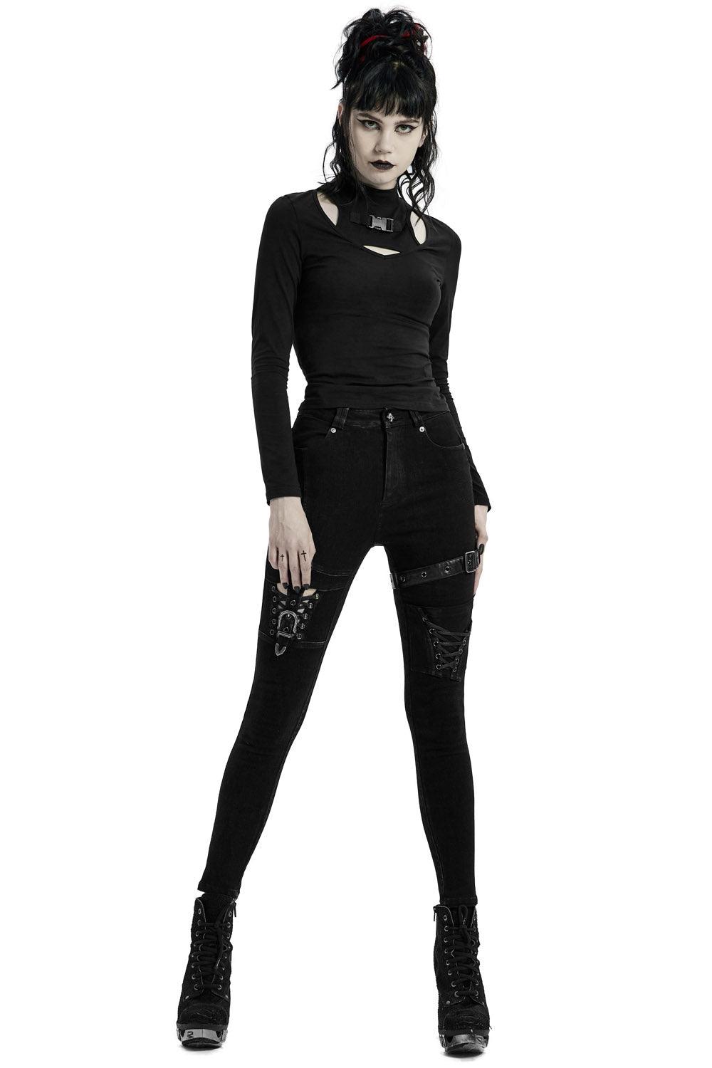 Black Ashes Thigh Harness Pants