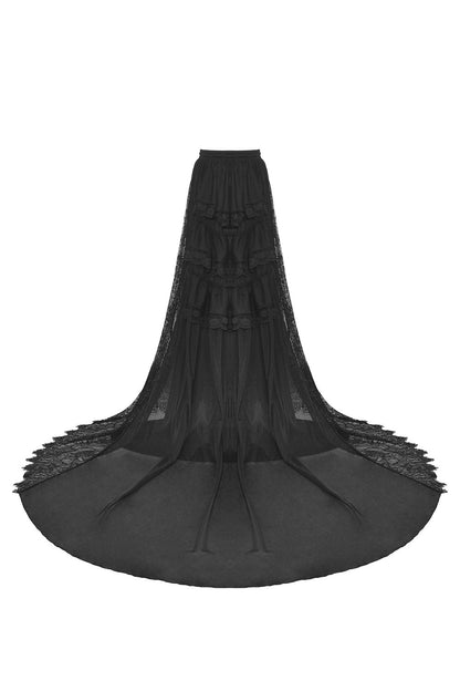 Black Bridal Bustle Skirt
