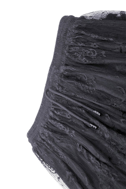 Black Bridal Bustle Skirt