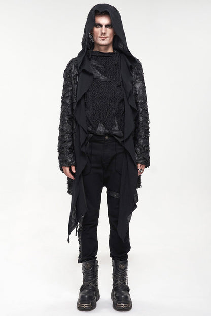 Black Burial Distressed Cardigan