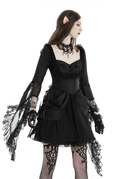 Black Prayer Bustle Dress