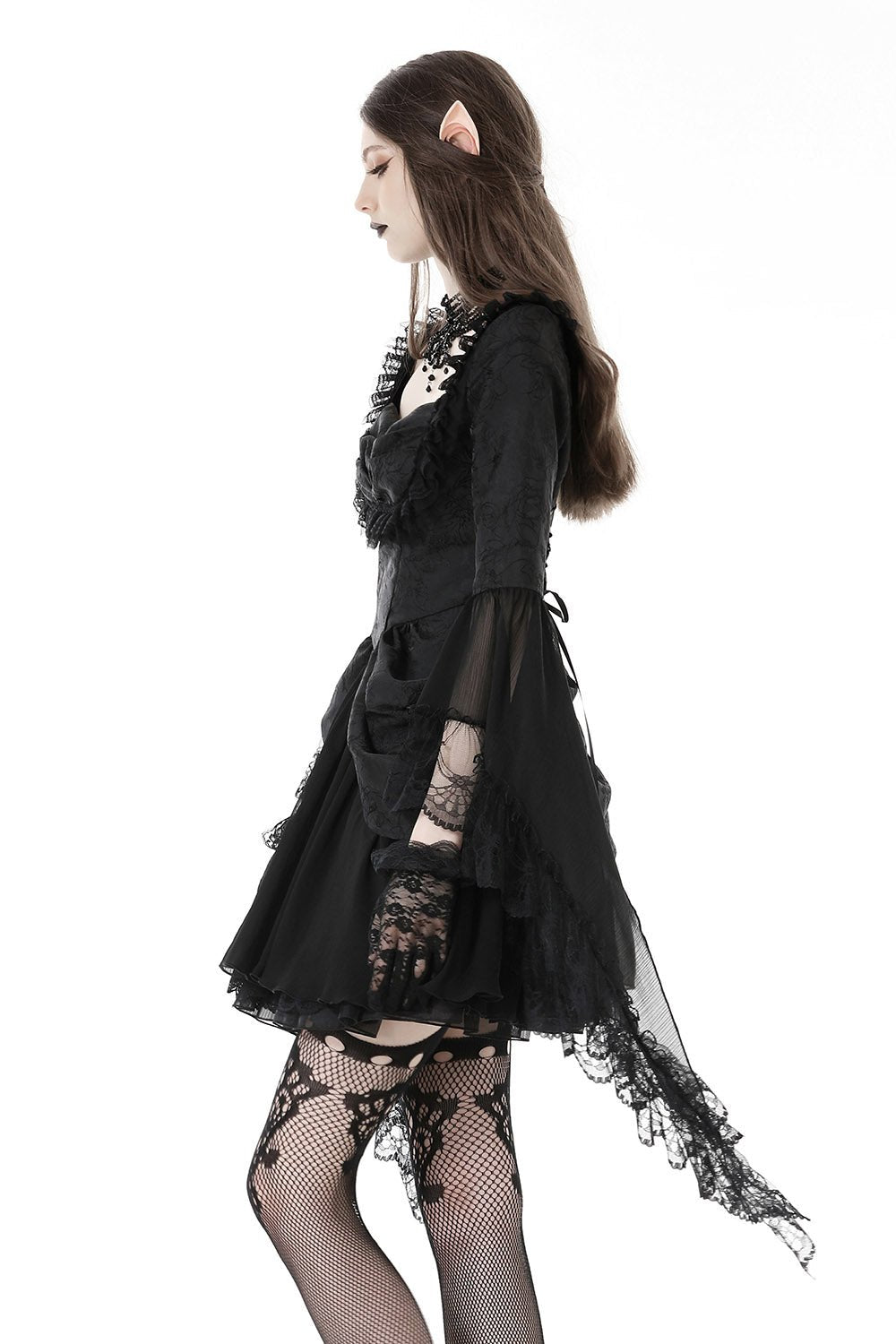 Black Prayer Bustle Dress
