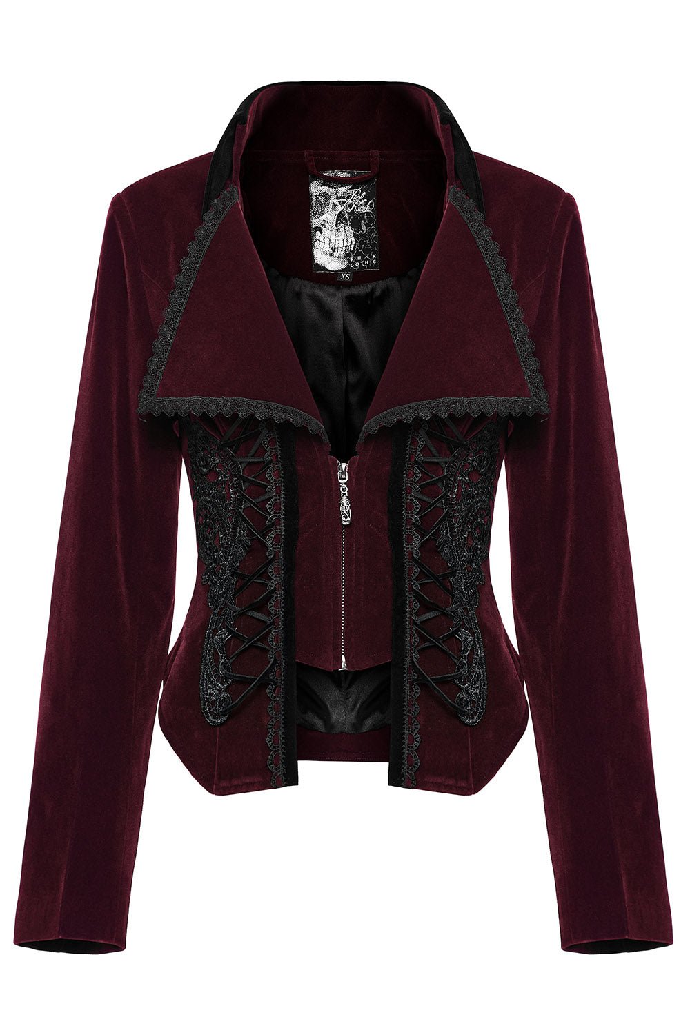 Bloodline Velvet Coat [BLACK/RED]