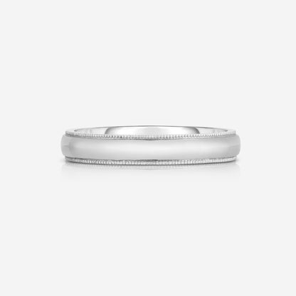 4 mm Milgrain Comfort Fit Wedding Band