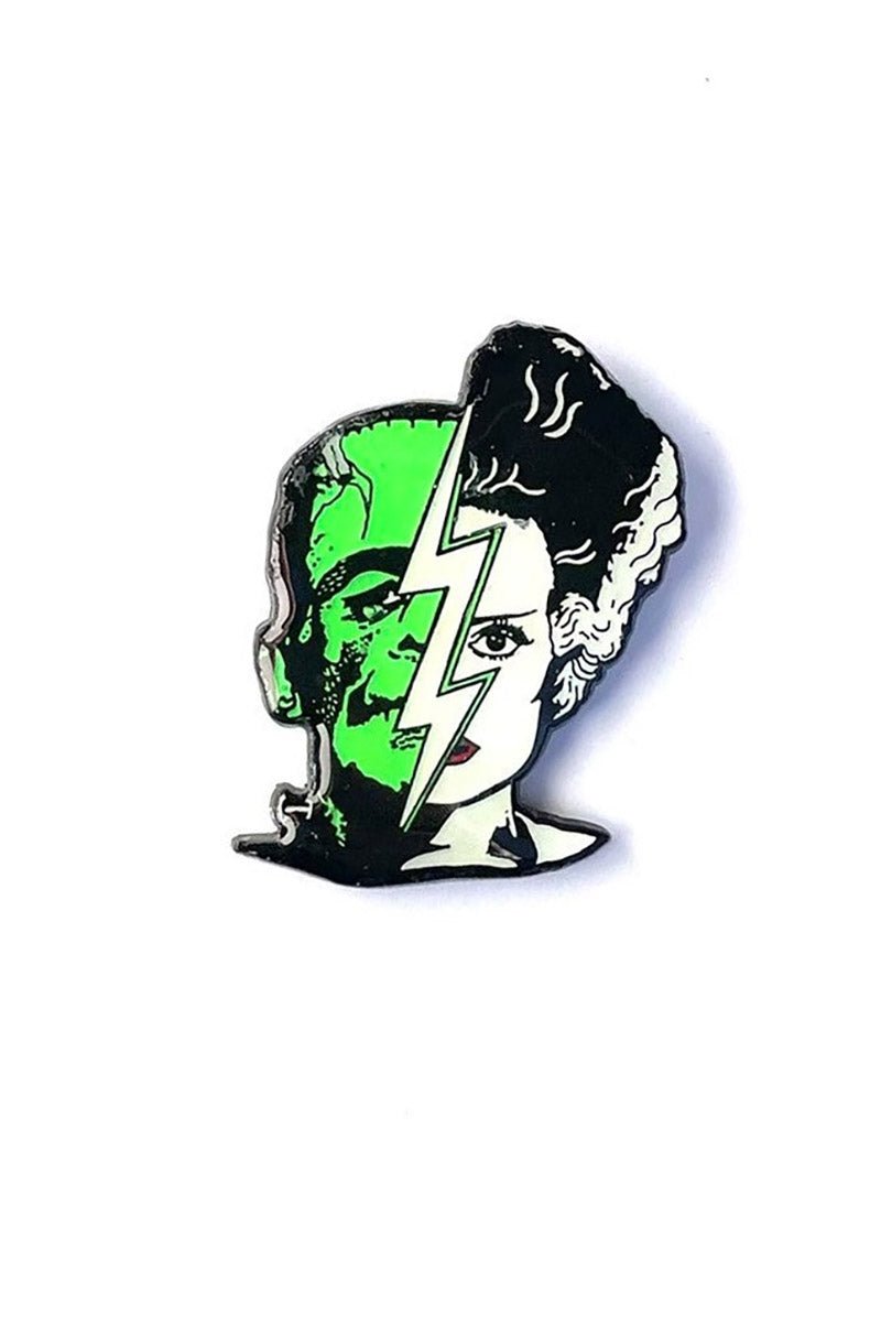 Bride And Frank Half Face Enamel Pin