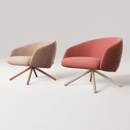 Bonny Lounge Chair - Swivel Wood Base