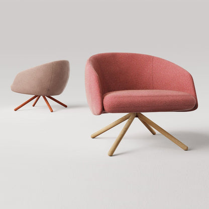 Bonny Lounge Chair - Swivel Wood Base