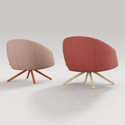 Bonny Lounge Chair - Swivel Wood Base