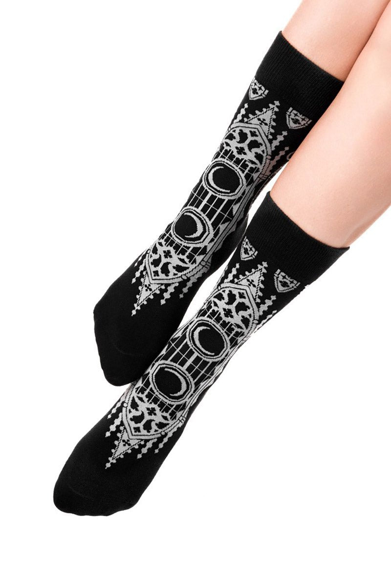 Cathedralis Jacquard Socks [Moon & Cathedral]