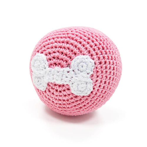 Dogo Pet - Crochet Toy - Bone Ball Pink